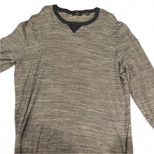 Hugo Boss Navy and White Striped Sweater